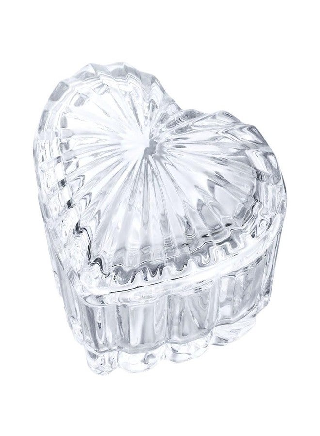 RockTrend Heart-Shaped Glass Storage Box Embossed Jewelry Box with Lid - Image 2
